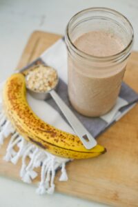 Chocolate Banana Coconut Oatmeal Protein Shake-3